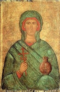 Великомученица Анастасия Узорешительница. Византийская икона XV века.